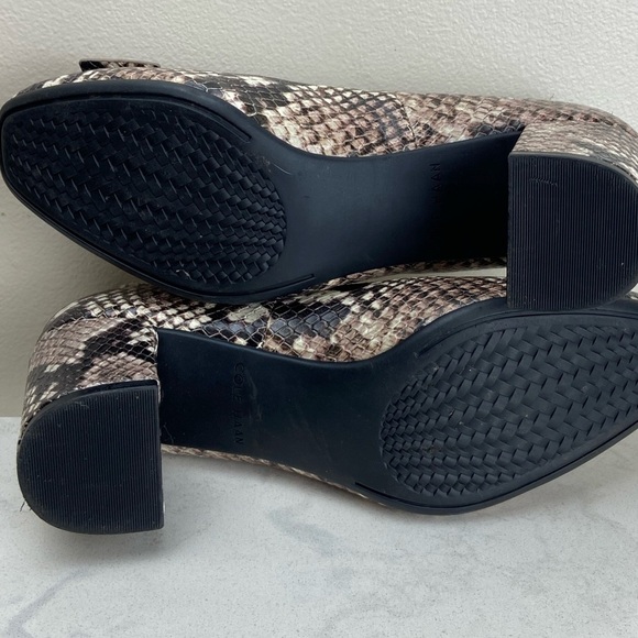 Cole Haan Tali Bow Pumps Reptile Leather Contemporary Heels - Picture 11 of 11